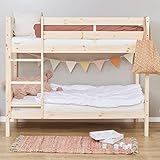 Hoppekids Etagenbett 2 Kinder 70x160 | Hochbett für 2 Kinder | Natur