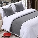 Bett Renner Einzelne Schicht Moderner Stil Bettschals Für Heim- Und Hoteldekorationen,Grau,2.0m（50X260cm）