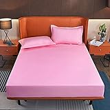 Bolo Boxspringbett-100% Baumwolljersey Bettwäsche, weich, pflegeleicht, knitterarm und atmungsaktiv,150cmx200cm+25cm
