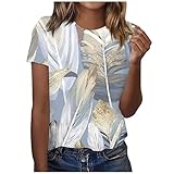 Tshirt Damen Sommer T Shirt Oversized Damen Yoga Shirt Damen Locker Tshirt Stitch Tshirt Damen Lang T-Shirt Damen Sportshirts Damen Locker Shirt Damen Weiß