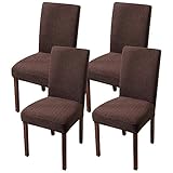 Leomix Stuhlhussen für das Esszimmer, Stretch-Stuhlhussen, Sitzschoner-Set mit 2/4/6, abnehmbare, waschbare Spandex-Küchenstuhlhussen,F,4pack