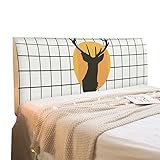 ERNZI Kopfteilbezug für Einzelbett,Doppelbett,Queen-Size-Bett,Kopfschutz,Dekoration,Nachttischbezug,staubdichter Bezug,All-Inclusive-Kopfteilbezüge für Bettrückenlehne aus Holz/Leder/Stoff(Farbe:D