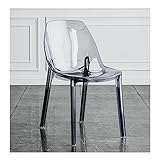 Acrylstühle Esszimmerstiihle, Kristallstühle, Stapelbare Transparente Elegante Party Event Hochzeitsstühle, Acryl Clear Stuhl Einteilige Formgebung Für Fotografie, Restaurant(Color:Transparentes Grau)