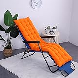 Morbuy Deckchair Auflagen für Gartenliegen, Sonnenliege Kissen Tragbare Garten Innenhof Gepolstertes Bett Relax-Liegestuhl Sitzauflage für Deckchair, Innen, Außen (48 * 150cm,Orange)