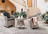 Destiny Balkonset Malaga Sessel und Beistelltisch Ø 60 cm Gartenmöbelset