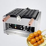 ZRBXRYW Kommerzieller Blasenwaffeleisen, 1400 W rostfreie elektrische Waffeleisenmaschine, antihaftbeschichtetes Waffelkugeleisen für Restaurants, Cafés, Geschäfte