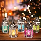 MARRAKESCH 5er Set Orientalische Laterne Faiha 14cm Windlichter Laternen für draußen als Balkon deko oder innen als Fensterbank Dekoration