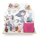 stadtecken Kinder Regal für Musikbox I Motiv Meerjungfrau weiß klein I Geeignet für die Toniebox und ca. 32 Tonies I Geschenk I Geschenkidee I Spielen I Sammeln I Aufstellen oder Aufhängen