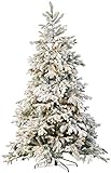 infactory Tannenbaum: Künstlicher Weihnachtsbaum, weiße Spitzen, 500 LEDs, 70 Äste, 225 cm (Elektrischer Weihnachtsbaum)
