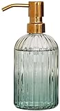 Seifenspender Spülmittelspender Seifenspender Aus Glas, Mit Edelstahlpumpe Zum Abfüllen, Für Badezimmer, Küche Und Hotel-Lotionsflasche, 400 Ml Lotionspender