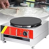 Crêpe-Maker-Grillplatte, Pfannkuchen-Maker-Maschine, kommerzieller elektrischer Crêpe-Maker mit einem Kopf, Back-Pfannkuchen-Maschine, für Familienküche, Gewerbe, Restaurant, Straßensnack