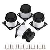 SUMNACON 4 Stück 5 cm Edelstahl-Möbelbeine, verstellbare Zylinder-Schubladenfüße, Ersatz-Stützbeine für Arbeitsplatte, Frühstück, Bar, Schreibtisch, Tisch (weiß)