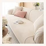 WULTNICEW Sofa Überzug l Form ecksofa Sofabezug 2/3/4 Sitzer Sofaschoner rutschfest Sofa/Couch Überwurfdecke Sofaschutz Katze/Hunde (Beige, 70X180cm)