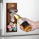Flaschenöffner Holz mit Magnet, Bier Geschenke Jahrestag Geschenk für Männer Partner, Bieröffner Wand Geschenk Geburtstag für Mann Ehemann Freund Papa, Wandflaschenöffner Geschenke für Beste Freundin