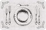 d-c-fix Tischset Rio Platzset Platzdecke Platzdeckchen Untersetzer Tisch Tisch Küche Esszimmer Wohnzimmer Deko 100% Polypropylen Lebensmittelecht Abwischbar Couvert 44 cm x 29 cm