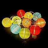 FeiliandaJJ Laternenform Lichterkette,1.5M 10LED Laternenform LED Licht Wasserdicht Hängende Lichterkette für Garten Camping Outdoor Hochzeit Party Halloween Xmas Innen/Außen Haus Deko