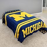 College Covers Michigan Wolverines Schmusetuch Set, Doppelbett, Team-Farbe