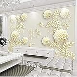 XLMING 3D 3D Relief Blumen Wandbild Moderne Wohnzimmer Schlafsofa TV Hintergrund Heimtextilien Wandbild Tapete-150cm×105cm