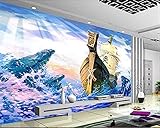 XLMING Tapete Seascape Pirate Ship Marine Ölgemälde Wohnzimmer Schlafzimmer Schlafsofa Wanddekoration 3D Wallpaper Wandbild-430cm×300cm