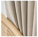 Homxi Blickdichter Vorhang 2er Pack 2 x 107W x 160H cm,Verdunkelungsvorhänge Blickdicht Beige Einfarbig Gardinen Ösen