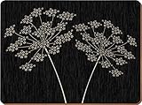 CREATIVE TOPS Premium-Platzsets, 4er-Set Tischsets, Tischsets mit Korkrücken und abgerundeten Ecken, Silhouette-Design-Kollektion in Schwarz und Tan, 4 Tischsets, je 40 cm x 29 cm
