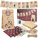 Adventskalender zum Befüllen : 2022 Adventskalender zum Selbstbefüllen mit Adventskalender Tüten – DIY Adventskalender Erwachsene, Adventkalender Kinder – Adventskalender zum Selber Befüllen LIVAIA