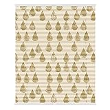 Lichtblick Plissee Klemmfix mit Motiv, ohne Bohren, Verspannt, Blickdicht, Lichtdruchlässig, Made in Germany, Julia Schumacher, Golden Drops - Gold 60 x 130 cm (B x L)