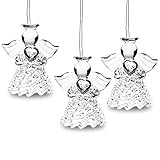 Sikora BS401 Engel Christbaumschmuck Glas Figur Weihnachtsbaum Anhänger 3er Set