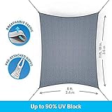 Coolaroo 473105 Ready to Hang Shade Sail, Steel