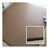 LJXX Natürlicher Sisal-Teppich, Geflochtener Bambusteppich, Teppich, rutschfeste Wohnzimmer-Bodenmatte im Japanischen Stil, für Wohnzimmer, Flur, Küche, Büromatten