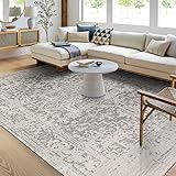 Surya Syracusa Vintage Teppich - Orientalischer Teppich Wohnzimmer, Esszimmer, Schlafzimmer - orientalischer Boho Teppich, Kurzflor Teppich für einfache Pflege - Teppich Groß 160x220cm in Grau