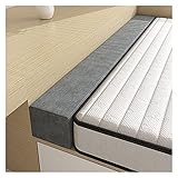 UYSELA Grau Bed End Gap Füllstoff King Pillow Wedge, Lange Matratze -Extender Für Ein/Doppelte/Patchworksbett, Mit Abnehmbarem Reißverschluss, 8/10/15 cm Dick/15Cm Thick/120 * 5Cm