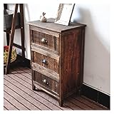 Bauernhaus-Aufbewahrungsschrank mit Schublade, rustikaler Holzbodenschrank, freistehender Schrank for Wohnzimmer, Küche, Eingangsbereich YIJIAN (Farbe : Brown 45x30x69cm)