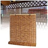 Bambusrollo Outdoor 60 80 90 100 120 160cm Breit Bambus Rollo Blickdicht Holz Raffrollo Jalousie Aussenbereich Sichtschutz Rollo Seitenzugrollo Schnurzugrollo Für Türen Fenster Balkon
