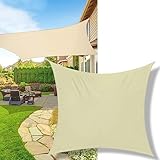 Sonnensegel Rechteckig/Quadrat 2x2m 3x2m 4x4m 4x3m 6x5m Sonnensegel Wasserdicht Markisen,Segel Sonnenschutz 95% UV Schutz,Für Gartenbereich,Parkplatz,Schwimmbad Sonnenschirme