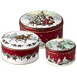 Villeroy & Boch - Winter Collage Accessoires Gebäckdosen-Set, bunt, 19,7 x 9,4 cm, 3-teilig