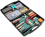 273 Stücke Leder Arbeit Handwerk Werkzeuge und Zubehör, Leder Werkzeuge Set mit Aufbewahrungsbox Schneidematte Hammer Leder Stempel Leder Nadeln und Nieten Kit Perfekt für Leder Nähen Schneiden DIY