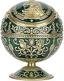 Aschenbecher für den Innenbereich mit Deckel, winddicht, Retro-Zinklegierung, Tischplatte, Metall, tragbare Zigarette für den Außenbereich