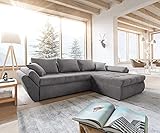 DELIFE Couch Loana Taupe 275x185 Ecksofa Schlaffunktion Ottomane variabel