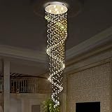 chicstyleme Kristall Kronleuchter Leuchten 150 cm Hohe Regentropfen Deckenbeleuchtung Morden Antike Lampe Runder Pagoden-Kristallleuchter Dekoration Licht GU10 Birnendurchmesser 50cm