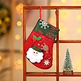 Tasche Socken Retro Socken Stereo Süßigkeiten Weihnachten Weihnachtstasche Geschenk Geschenk Dekoration & Aufhänger Sonnensegel Befestigung Stange Edelstahl (A, One Size)