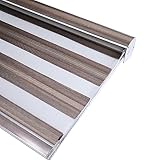 Jalousie Verdunkelungsrollo für Badezimmer, Lichtfilterung In Kastanie, Doppeltes Polyester-Leinengewebe, Küche, Wohnzimmer, Schnurlose Fensterrollo-Behandlung, 39 Größen (Size : 120x200cm)