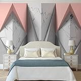 Fototapete Tapete Große nordische geometrische Lixiu-Marmoration Moderne Wandtapete 3D Wandbilder Tapeten Wohnzimmer Schlafzimmer Wand Dekoration 350x256cm Tongshunj2543