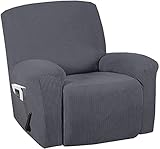 Stretch-Recliner-Abdeckung, Ultra-weiche rutschfeste 1-teilige elektrische Recliner-Abdeckung, Spandex-Jacquard-Stoff-Sofa-Slipcover for Kinder Haustiere (Color : Gray B, Size : 1-Piece)