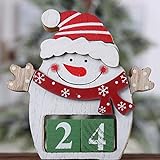 Kreativer Weihnachtskalender Adventskalender Countdown Santa Claus Kalender Weihnachtsdeko Schneemänner Rentier stehend Anhänger Weihnachten Tischkugeln Ornamente Home Holiday Dekoration Schneemänner