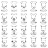 Romadedi Kerzenhalter Kerzenständer Glas 20er - Klein Kerzen Ständer Vintage Deko Set für Stabkerze Spitzkerzen für Hochzeit Weihnachten Advent Tischdeko 