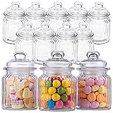 Murago - 12er Set Vorratsglas ca. 300ml / ca. 13cm luftdicht Gewürz Glas Bonbonglas Bonboniere Behälter mit Deckel Vorratsgläser Gläser klein für Lebensmittel 0,3L
