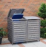 Mülltonnenbox Vario III für 2 Tonnen, grau
