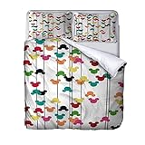 VACSAX Bettbezug 200x200 cm Abstrakter Bär Headshot 3D Kinder Bettwäsche Set Mikrofaser, Weich Bettbezüge 2 Kissenbezug 80x80 cm Mit Reißverschluss, Druck Bettwäsche Set 3 Teilig, Weiche Microfaser