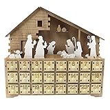 WNDUOKXH Adventskalender mit LED Licht, zartes Weihnachtsfest, Heimdekoration, praktische Desktop Dekoration, Party Schmuck